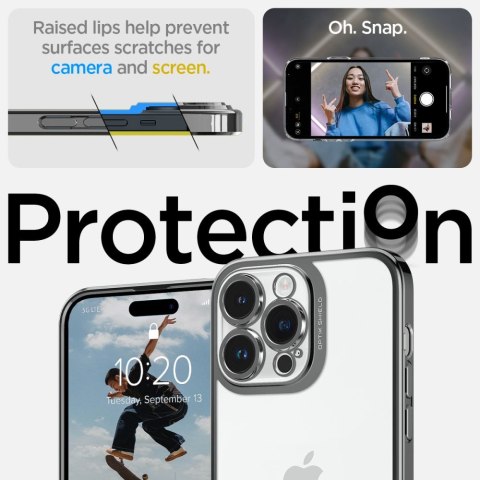 Spigen nakładka Optik Crystal do iPhone 14 Pro 6,1" chrome grey Spigen nakładka Optik Crystal do iPhone 14 Pro 6,1" chrome grey