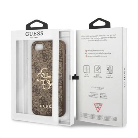 Etui Guess 4G Big Metal Logo na iPhone 7 / 8 / SE 2020 / SE 2022 - brązowe