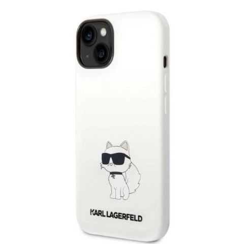 Etui Karl Lagerfeld Silicone Choupette MagSafe na iPhone 14 Plus - białe Etui Karl Lagerfeld Silicone Choupette MagSafe na iPhone 14 Plus - białe