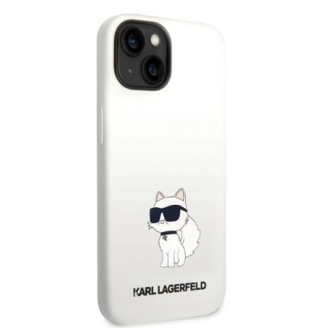 Etui Karl Lagerfeld Silicone Choupette MagSafe na iPhone 14 Plus - białe Etui Karl Lagerfeld Silicone Choupette MagSafe na iPhone 14 Plus - białe