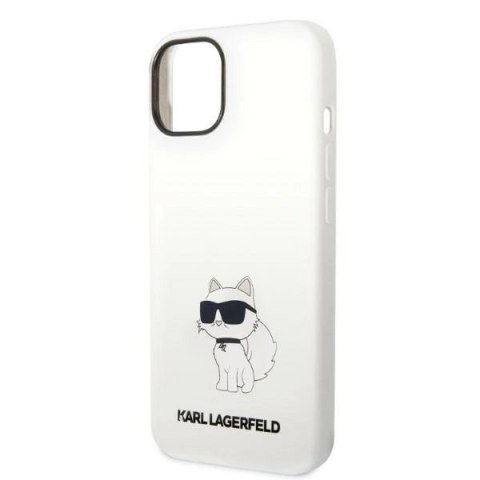 Etui Karl Lagerfeld Silicone Choupette MagSafe na iPhone 14 Plus - białe Etui Karl Lagerfeld Silicone Choupette MagSafe na iPhone 14 Plus - białe