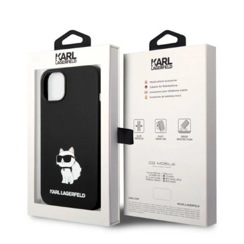 Etui Karl Lagerfeld Silicone Choupette MagSafe na iPhone 14 Plus - czarne Etui Karl Lagerfeld Silicone Choupette MagSafe na iPhone 14 Plus - czarne