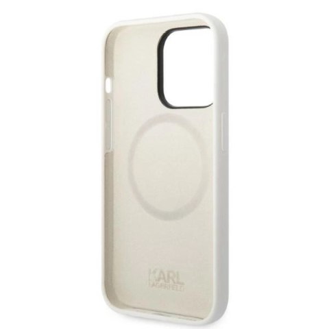 Etui Karl Lagerfeld Silicone Choupette MagSafe na iPhone 14 Pro Max - białe Etui Karl Lagerfeld Silicone Choupette MagSafe na iPhone 14 Pro Max - białe