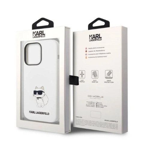 Etui Karl Lagerfeld Silicone Choupette MagSafe na iPhone 14 Pro Max - białe Etui Karl Lagerfeld Silicone Choupette MagSafe na iPhone 14 Pro Max - białe