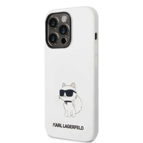 Etui Karl Lagerfeld Silicone Choupette MagSafe na iPhone 14 Pro - białe Etui Karl Lagerfeld Silicone Choupette MagSafe na iPhone 14 Pro - białe