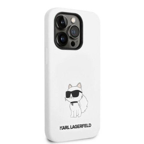 Etui Karl Lagerfeld Silicone Choupette MagSafe na iPhone 14 Pro - białe Etui Karl Lagerfeld Silicone Choupette MagSafe na iPhone 14 Pro - białe