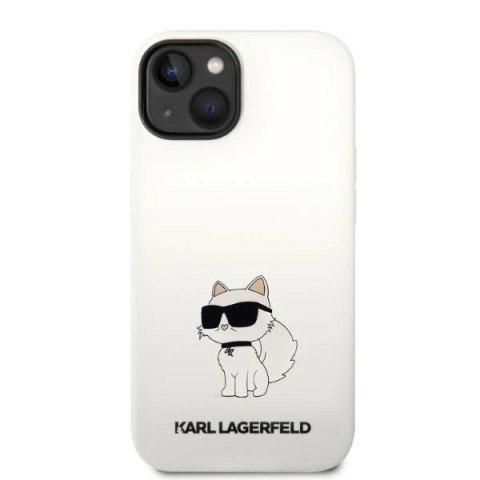 Etui Karl Lagerfeld Silicone Choupette MagSafe na iPhone 14 - białe Etui Karl Lagerfeld Silicone Choupette MagSafe na iPhone 14 - białe