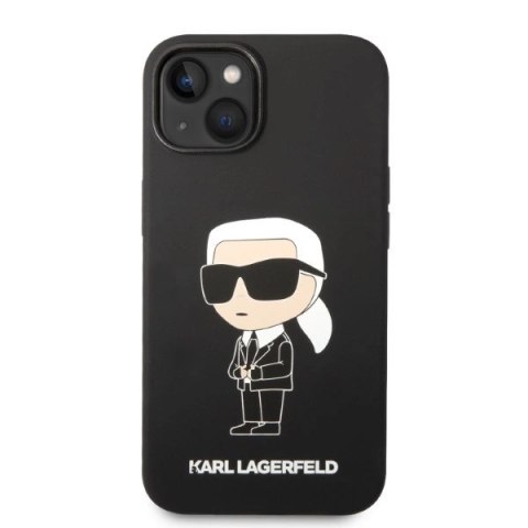 Etui Karl Lagerfeld Silicone Ikonik Magsafe na iPhone 14 Plus - czarne Etui Karl Lagerfeld Silicone Ikonik Magsafe na iPhone 14 Plus - czarne