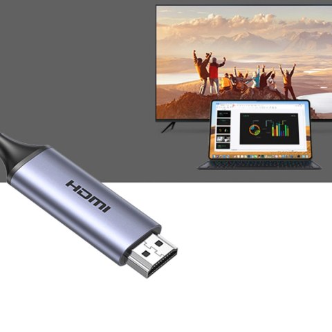 Kabel USB C - HDMI 2.1 8K 60Hz 1.5m Ugreen CM565 - szary Kabel USB C - HDMI 2.1 8K 60Hz 1.5m Ugreen CM565 - szary
