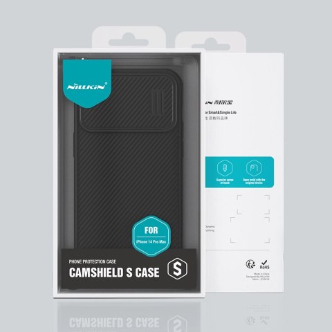 Nillkin CamShield S Case etui iPhone 14 Pro Max pancerny pokrowiec osłona na aparat zielone Nillkin CamShield S Case etui iPhone 14 Pro Max pancerny pokrowiec osłona na aparat zielone