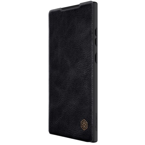 Nillkin Qin Leather Pro Case etui Samsung Galaxy S23 Ultra pokrowiec z klapką osłona na aparat czarne Nillkin Qin Leather Pro Case etui Samsung Galaxy S23 Ultra pokrowiec z klapką osłona na aparat czarne