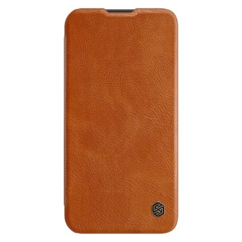 Nillkin Qin Leather Pro Case etui Samsung Galaxy S23+ pokrowiec z klapką osłona na aparat brązowe Nillkin Qin Leather Pro Case etui Samsung Galaxy S23+ pokrowiec z klapką osłona na aparat brązowe