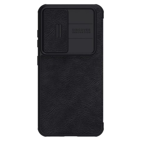 Nillkin Qin Leather Pro Case etui Samsung Galaxy S23+ pokrowiec z klapką osłona na aparat czarne Nillkin Qin Leather Pro Case etui Samsung Galaxy S23+ pokrowiec z klapką osłona na aparat czarne