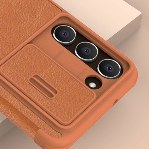 Nillkin Qin Leather Pro Case etui Samsung Galaxy S23+ pokrowiec z klapką osłona na aparat czarne Nillkin Qin Leather Pro Case etui Samsung Galaxy S23+ pokrowiec z klapką osłona na aparat czarne