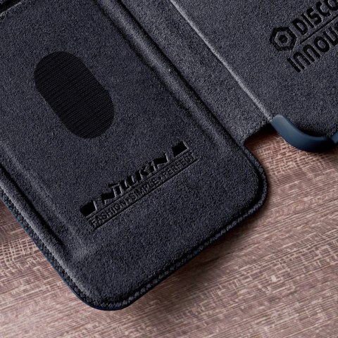 Nillkin Qin Leather Pro Case etui Samsung Galaxy S23+ pokrowiec z klapką osłona na aparat czarne Nillkin Qin Leather Pro Case etui Samsung Galaxy S23+ pokrowiec z klapką osłona na aparat czarne