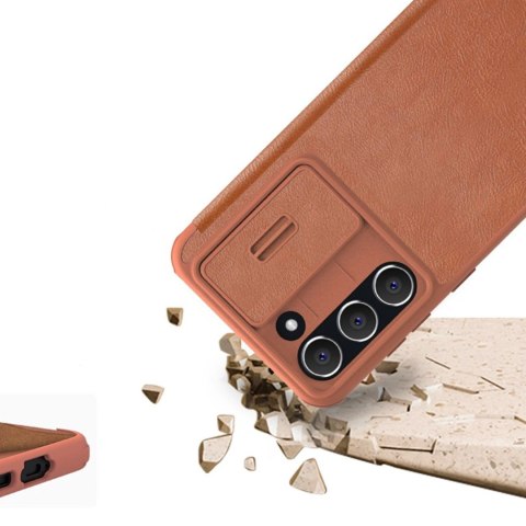 Nillkin Qin Leather Pro Case etui Samsung Galaxy S23+ pokrowiec z klapką osłona na aparat czarne Nillkin Qin Leather Pro Case etui Samsung Galaxy S23+ pokrowiec z klapką osłona na aparat czarne