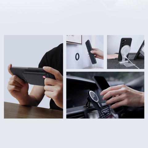 Nillkin Super Frosted Shield Pro Magnetic Case etui Samsung Galaxy S23+ z MagSafe pancerny pokrowiec czarne Nillkin Super Frosted Shield Pro Magnetic Case etui Samsung Galaxy S23+ z MagSafe pancerny pokrowiec czarne