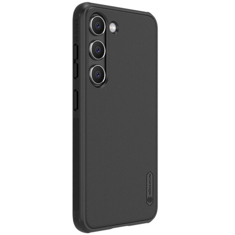 Nillkin Super Frosted Shield Pro etui Samsung Galaxy S23 pancerny pokrowiec + podstawka na telefon czarne Nillkin Super Frosted Shield Pro etui Samsung Galaxy S23 pancerny pokrowiec + podstawka na telefon czarne