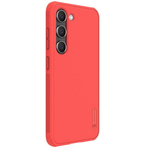 Nillkin Super Frosted Shield Pro etui Samsung Galaxy S23+ pancerny pokrowiec + podstawka na telefon czerwone Nillkin Super Frosted Shield Pro etui Samsung Galaxy S23+ pancerny pokrowiec + podstawka na telefon czerwone