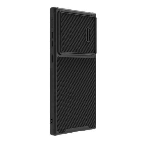Nillkin Synthetic Fiber S Case etui Samsung Galaxy S23 Ultra pokrowiec osłona na aparat czarne Nillkin Synthetic Fiber S Case etui Samsung Galaxy S23 Ultra pokrowiec osłona na aparat czarne
