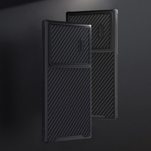 Nillkin Synthetic Fiber S Case etui Samsung Galaxy S23 Ultra pokrowiec osłona na aparat czarne Nillkin Synthetic Fiber S Case etui Samsung Galaxy S23 Ultra pokrowiec osłona na aparat czarne