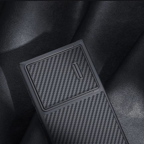 Nillkin Synthetic Fiber S Case etui Samsung Galaxy S23 Ultra pokrowiec osłona na aparat czarne Nillkin Synthetic Fiber S Case etui Samsung Galaxy S23 Ultra pokrowiec osłona na aparat czarne