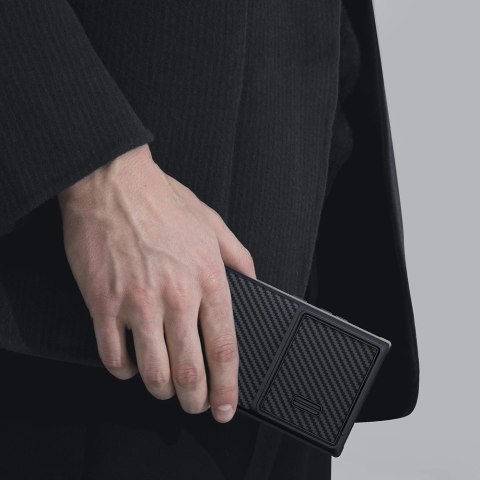 Nillkin Synthetic Fiber S Case etui Samsung Galaxy S23 Ultra pokrowiec osłona na aparat czarne Nillkin Synthetic Fiber S Case etui Samsung Galaxy S23 Ultra pokrowiec osłona na aparat czarne
