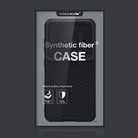 Nillkin Synthetic Fiber S Case etui Samsung Galaxy S23+ pokrowiec osłona na aparat czarne Nillkin Synthetic Fiber S Case etui Samsung Galaxy S23+ pokrowiec osłona na aparat czarne