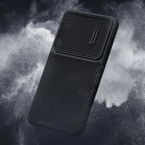 Nillkin Synthetic Fiber S Case etui Samsung Galaxy S23+ pokrowiec osłona na aparat czarne Nillkin Synthetic Fiber S Case etui Samsung Galaxy S23+ pokrowiec osłona na aparat czarne