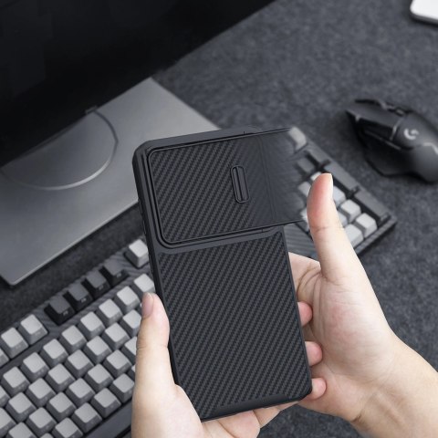 Nillkin Synthetic Fiber S Case etui Samsung Galaxy S23+ pokrowiec osłona na aparat czarne Nillkin Synthetic Fiber S Case etui Samsung Galaxy S23+ pokrowiec osłona na aparat czarne