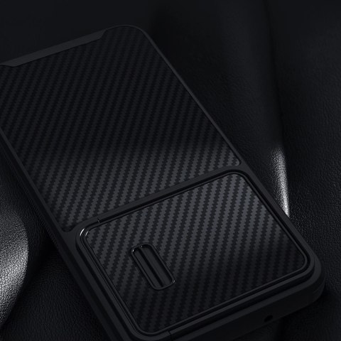 Nillkin Synthetic Fiber S Case etui Samsung Galaxy S23+ pokrowiec osłona na aparat czarne Nillkin Synthetic Fiber S Case etui Samsung Galaxy S23+ pokrowiec osłona na aparat czarne