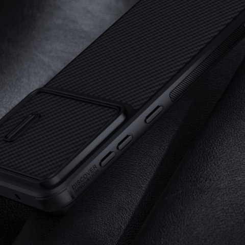 Nillkin Synthetic Fiber S Case etui Samsung Galaxy S23+ pokrowiec osłona na aparat czarne Nillkin Synthetic Fiber S Case etui Samsung Galaxy S23+ pokrowiec osłona na aparat czarne