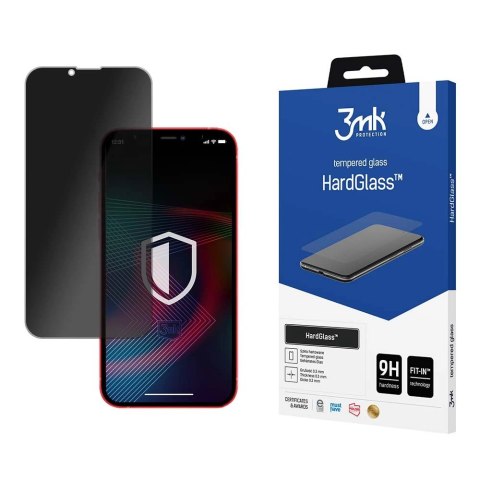 Szkło 9H prywatyzujące 3mk HardGlass Max Privacy™ na iPhone 13 Pro Max / 14 Plus Szkło 9H prywatyzujące 3mk HardGlass Max Privacy™ na iPhone 13 Pro Max / 14 Plus