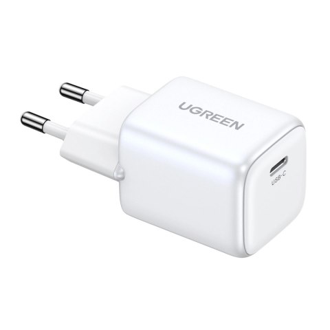 Szybka ładowarka sieciowa GaN USB C 30W PD Ugreen Nexode Mini - biała Szybka ładowarka sieciowa GaN USB C 30W PD Ugreen Nexode Mini - biała