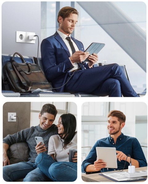 Szybka ładowarka sieciowa GaN USB C 30W PD Ugreen Nexode Mini - biała Szybka ładowarka sieciowa GaN USB C 30W PD Ugreen Nexode Mini - biała