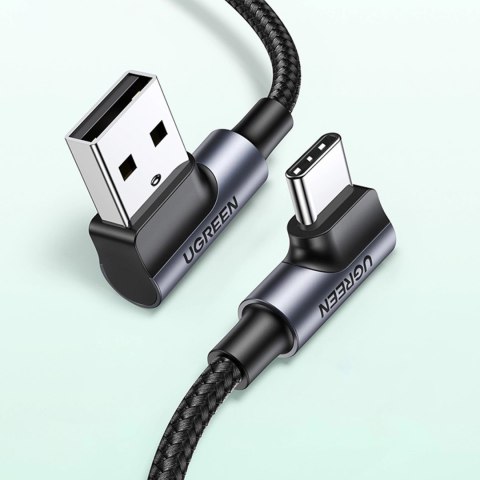 Ugreen kabel kątowy 90° USB C - USB 2.0 480Mb/s 3A 3m czarny (US176) Ugreen kabel kątowy 90° USB C - USB 2.0 480Mb/s 3A 3m czarny (US176)