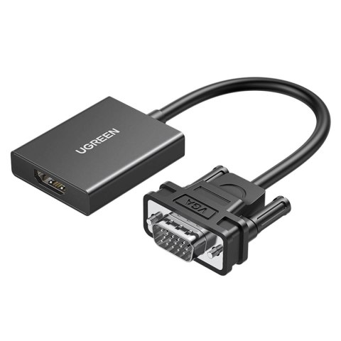 Ugreen kabel przewód adapter VGA (męski) do HDMI (żeński) 0.15m czarny (CM513) Ugreen kabel przewód adapter VGA (męski) do HDMI (żeński) 0.15m czarny (CM513)