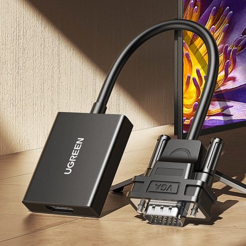 Ugreen kabel przewód adapter VGA (męski) do HDMI (żeński) 0.15m czarny (CM513) Ugreen kabel przewód adapter VGA (męski) do HDMI (żeński) 0.15m czarny (CM513)