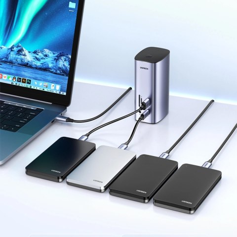 Ugreen wielofunkcyjna stacja dokująca HUB 12w1 USB C USB HDMI DP RJ45 AUX SD TF szara (CM555) Ugreen wielofunkcyjna stacja dokująca HUB 12w1 USB C USB HDMI DP RJ45 AUX SD TF szara (CM555)