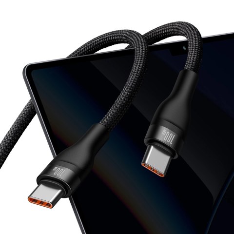 Baseus Flash Series Ⅱ kabel do szybkiego ładowania 2w1 USB-C - 2xUSB-C 100W 1.5m czarny Baseus Flash Series Ⅱ kabel do szybkiego ładowania 2w1 USB-C - 2xUSB-C 100W 1.5m czarny