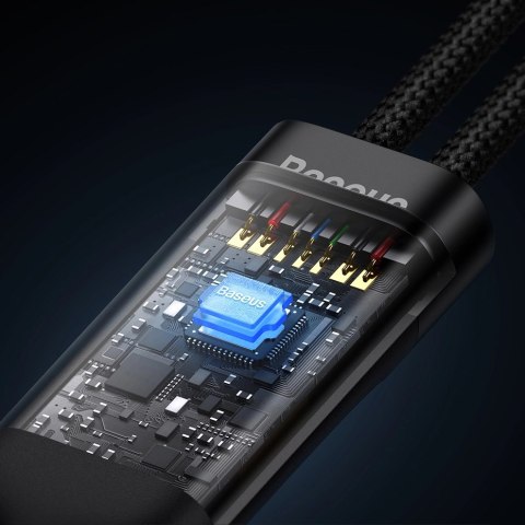 Baseus Flash Series Ⅱ kabel do szybkiego ładowania 2w1 USB-C - 2xUSB-C 100W 1.5m czarny Baseus Flash Series Ⅱ kabel do szybkiego ładowania 2w1 USB-C - 2xUSB-C 100W 1.5m czarny