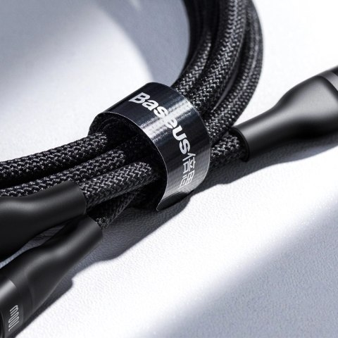 Baseus Flash Series Ⅱ kabel do szybkiego ładowania 2w1 USB-C - 2xUSB-C 100W 1.5m czarny Baseus Flash Series Ⅱ kabel do szybkiego ładowania 2w1 USB-C - 2xUSB-C 100W 1.5m czarny