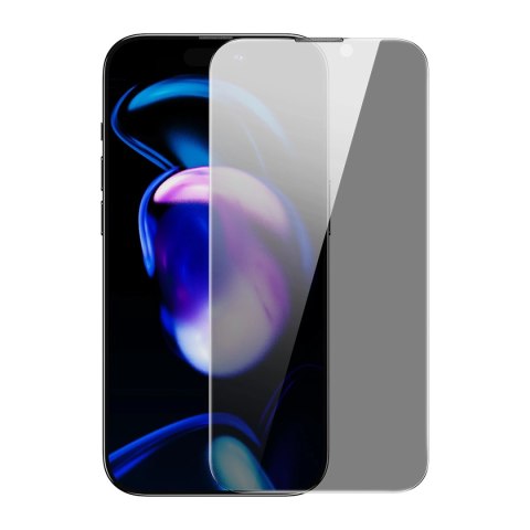 Baseus Privacy szkło hartowane do iPhone 14 Pro na cały ekran 0.3mm prywatyzujące filtr Anti Spy + ramka montażowa Baseus Privacy szkło hartowane do iPhone 14 Pro na cały ekran 0.3mm prywatyzujące filtr Anti Spy + ramka montażowa