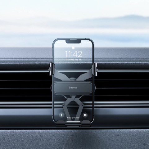 Baseus grawitacyjny uchwyt samochodowy na telefon na kratkę nawiewu (Air Outlet Version) czarny (SUWX010001) Baseus grawitacyjny uchwyt samochodowy na telefon na kratkę nawiewu (Air Outlet Version) czarny (SUWX010001)