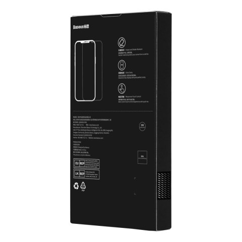 Baseus zestaw 2x szkło hartowane do iPhone 14 Pro na cały ekran z osłoną na głośnik 0.3mm + ramka montażowa Baseus zestaw 2x szkło hartowane do iPhone 14 Pro na cały ekran z osłoną na głośnik 0.3mm + ramka montażowa