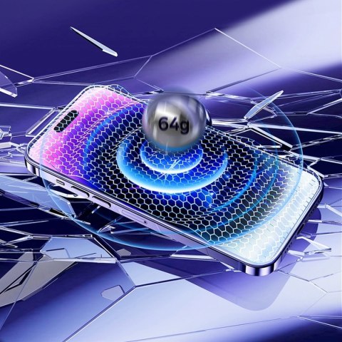 Baseus zestaw 2x szkło hartowane do iPhone 14 Pro na cały ekran z osłoną na głośnik 0.3mm + ramka montażowa Baseus zestaw 2x szkło hartowane do iPhone 14 Pro na cały ekran z osłoną na głośnik 0.3mm + ramka montażowa