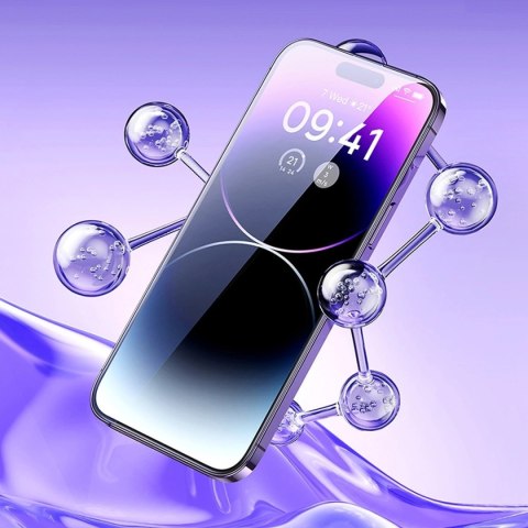 Baseus zestaw 2x szkło hartowane do iPhone 14 Pro na cały ekran z osłoną na głośnik 0.3mm + ramka montażowa Baseus zestaw 2x szkło hartowane do iPhone 14 Pro na cały ekran z osłoną na głośnik 0.3mm + ramka montażowa