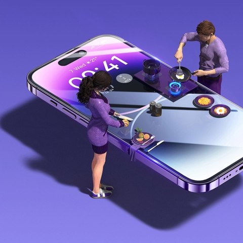 Baseus zestaw 2x szkło hartowane do iPhone 14 Pro na cały ekran z osłoną na głośnik 0.3mm + ramka montażowa Baseus zestaw 2x szkło hartowane do iPhone 14 Pro na cały ekran z osłoną na głośnik 0.3mm + ramka montażowa