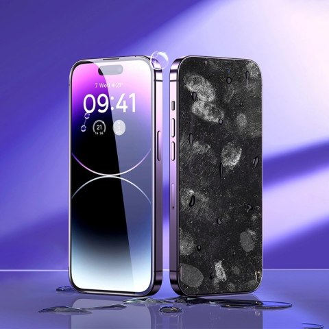 Baseus zestaw 2x szkło hartowane do iPhone 14 Pro na cały ekran z osłoną na głośnik 0.3mm + ramka montażowa Baseus zestaw 2x szkło hartowane do iPhone 14 Pro na cały ekran z osłoną na głośnik 0.3mm + ramka montażowa