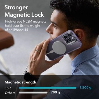 Etui ESR Classic Kickstand Halolock MagSafe na iPhone 14 Pro - przezroczysto-fioletowe